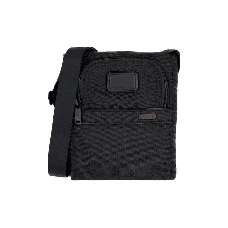 TUMI Баллистический Нейлон Курьерская Сумка Сумка через плечо Маленькая Мужская Черная