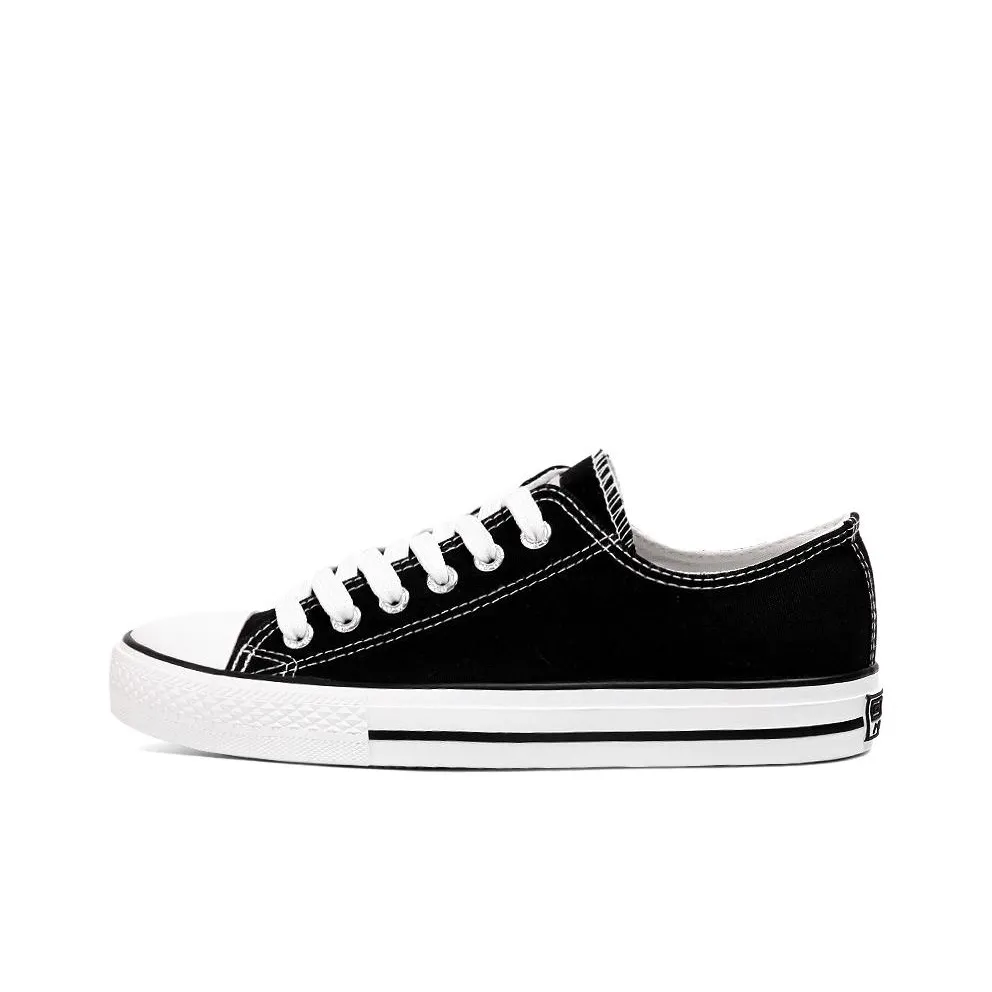 Warrior Slip-Resistant Low-Top Canvas Shoes Unisex Black Warrior Slip-Resistant Низкие Кеды Унисекс Черные