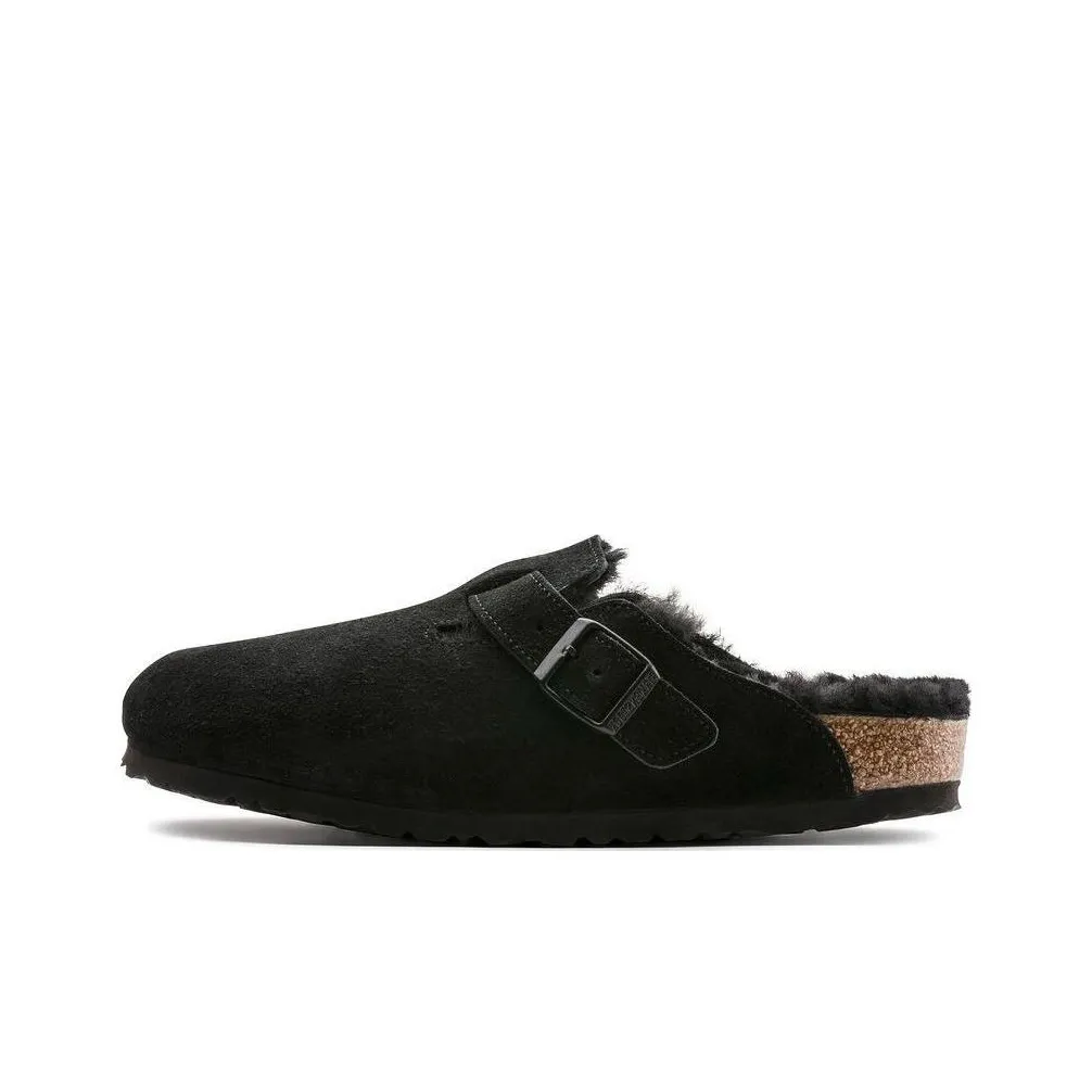 Boston Birkenstock Shearling Suede 'Black'