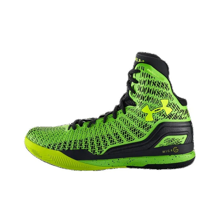 Under Armour ClutchFit Drive амортизирующие высокие баскетбольные кроссовки с противоскользящим эффектом мужские черные и зеленые