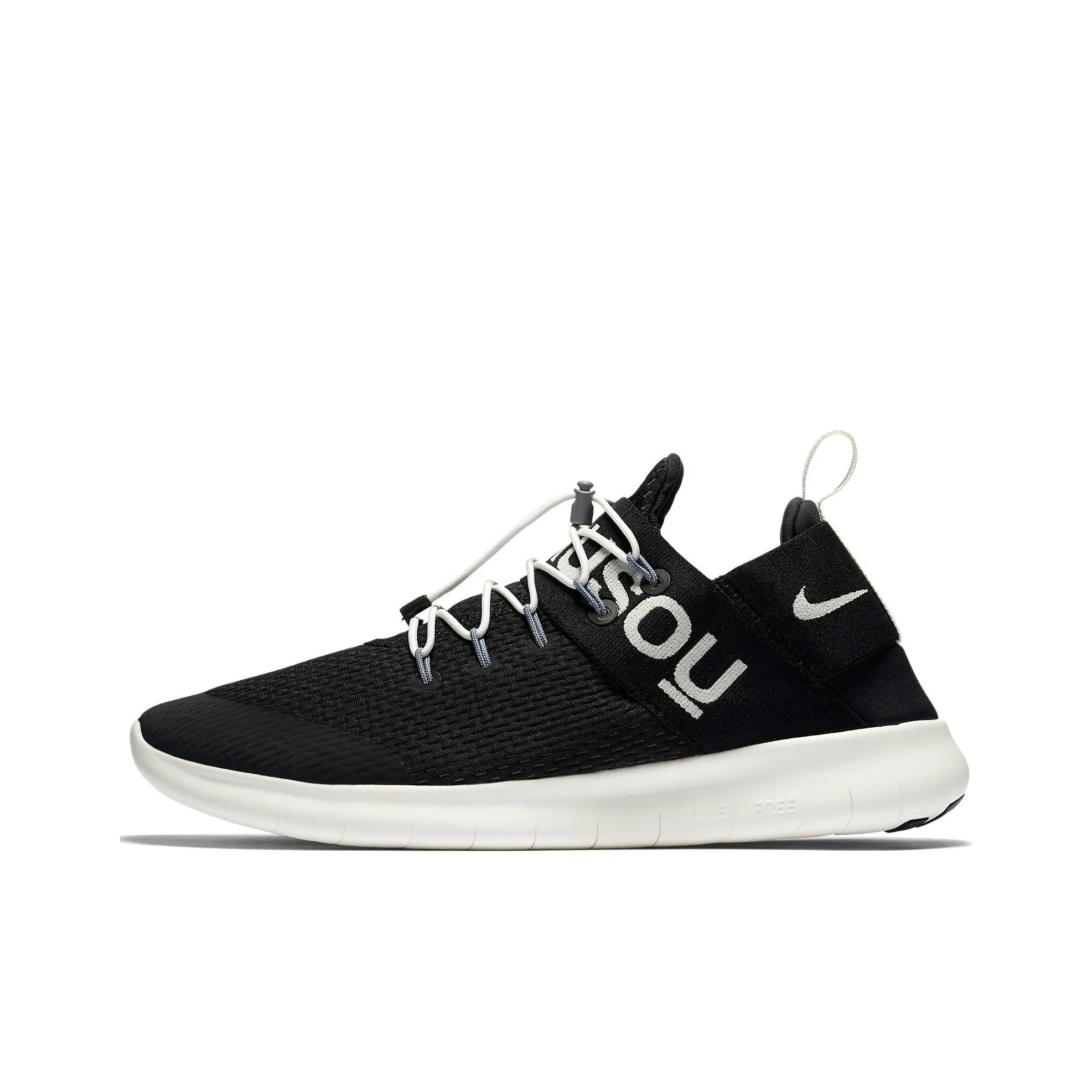 nike Free RN Slip Resistant Abrasion Resistant Низкий Топ Повседневные Беговые кроссовки Мужские Черно-белые