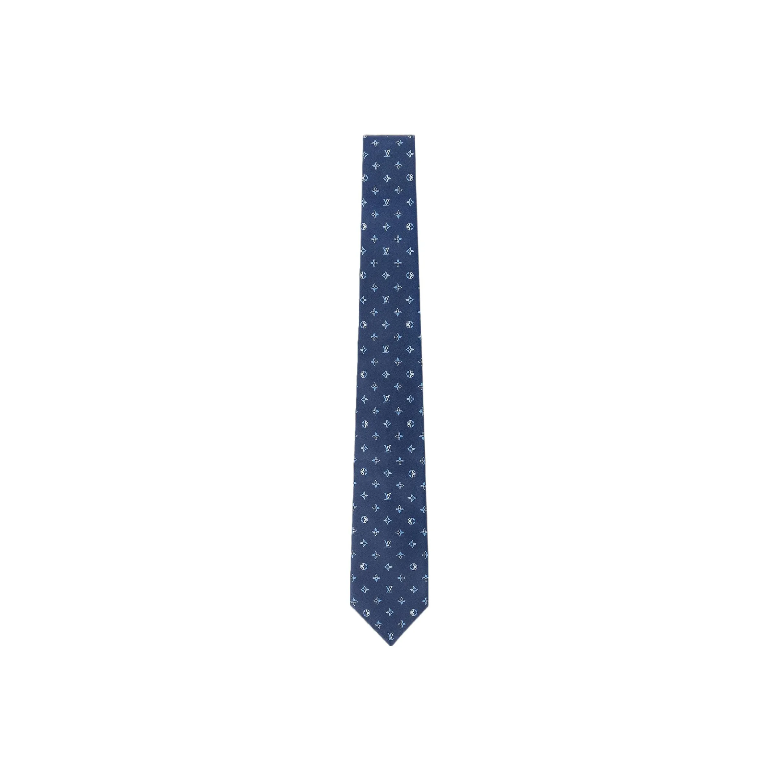 LOUIS VUITTON Monogram Mulberry Silk Ties Men's Blue LOUIS VUITTON Монограмма Тутовый шелк Галстуки Мужской Синий