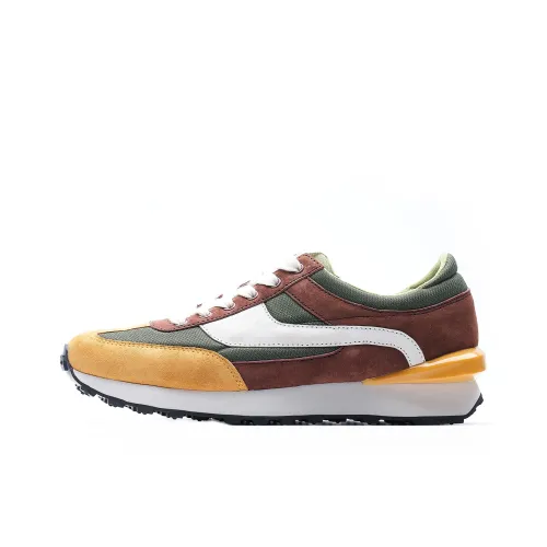 JACLAR Беговые кроссовки Low Top Коричневый/зеленый Унисекс