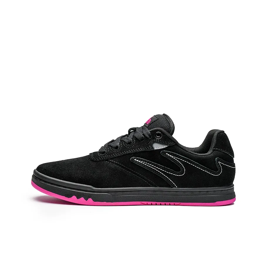 GOLUCK Ant Collection Slip Resistant Cushioning Abrasion Resistant Low Top Skateboard Shoes Unisex Black Pink