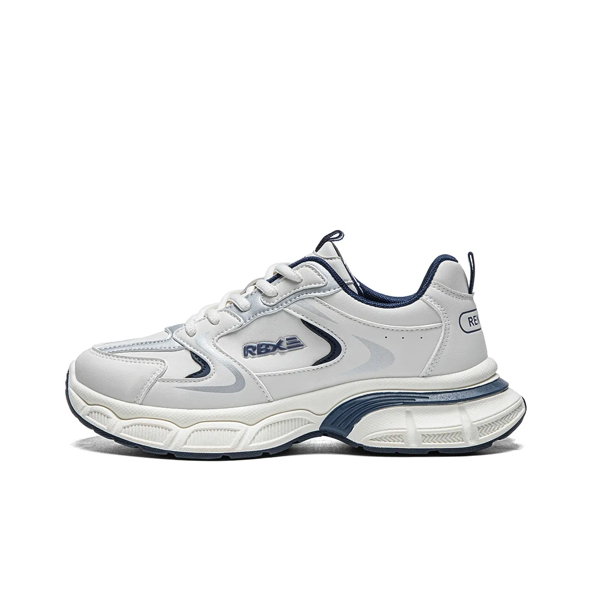 RENBEN Chunky Sneakers Women's Low Top Beige/Blue