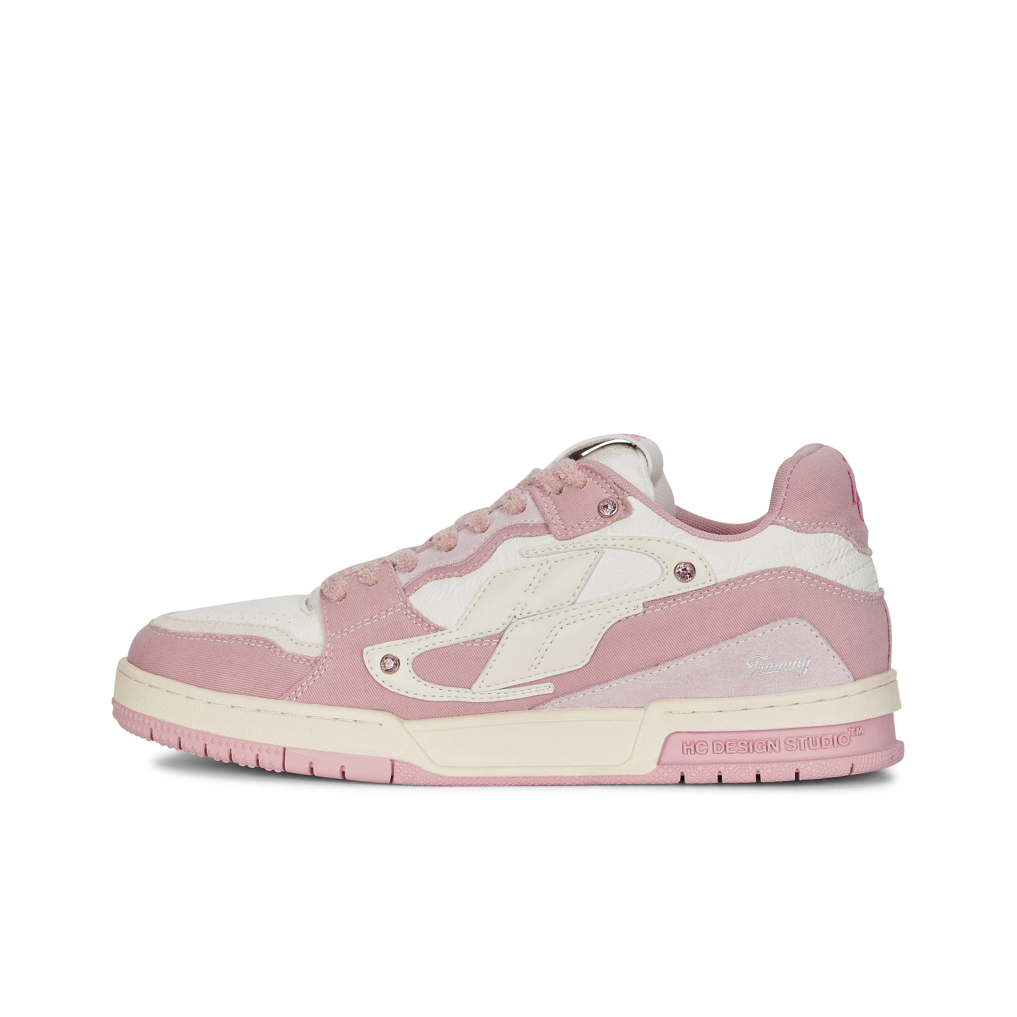 HARSH AND CRUEL Star Ring Shoes Cushioning Lightweight Breathable Low Top Skateboard Shoes Unisex Pink Diamond Denim
