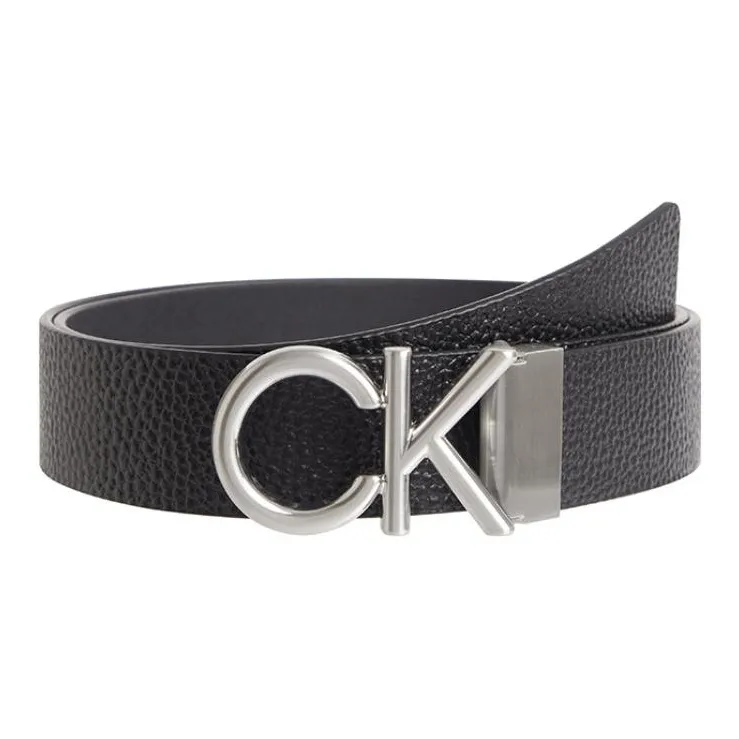 CALVIN KLEIN Cow Leather Belts Men's Black Width 3.5cm