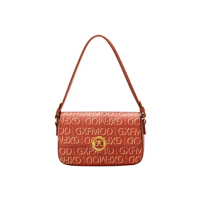 GXFMOD Натуральная кожа Сумка через плечо Маленькая Женская Красная и Желтая