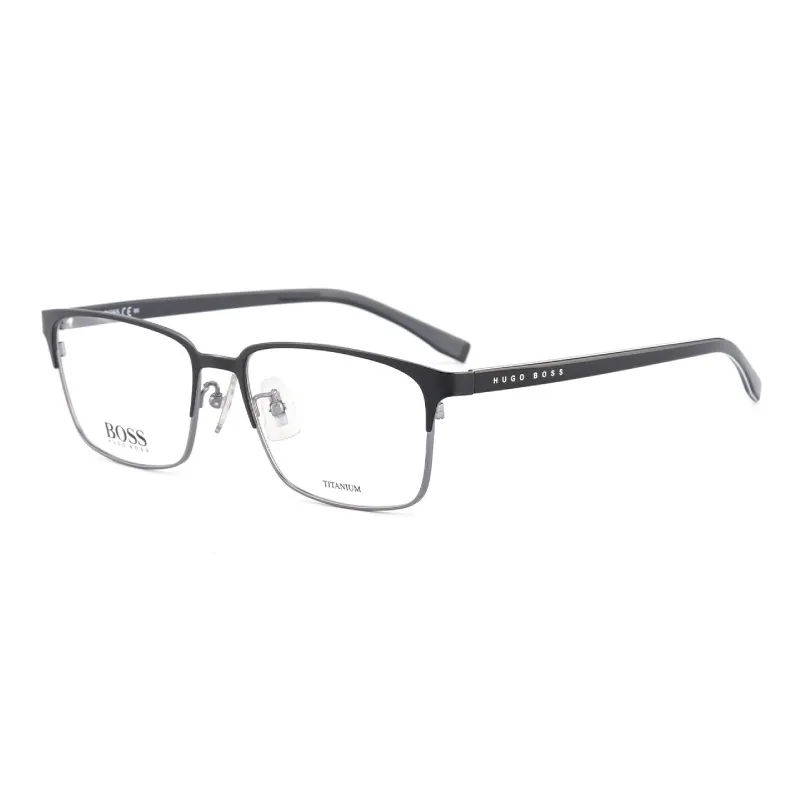 HUGO BOSS Plate Frame Titanium Alloy Square Eyeglass Frames Unisex