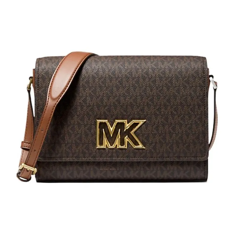 MICHAEL KORS Mimi Покрытый холст Сумка через плечо Средняя Женская Коричневая