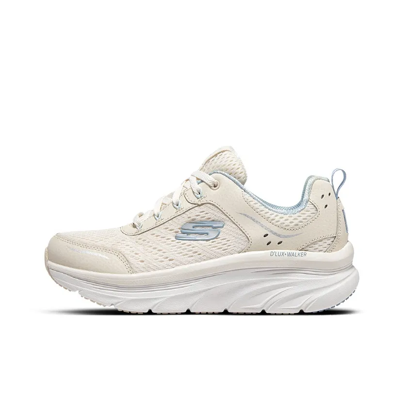 Skechers D'lux Walker Low Top Casual Shoes Women's Natural Blue