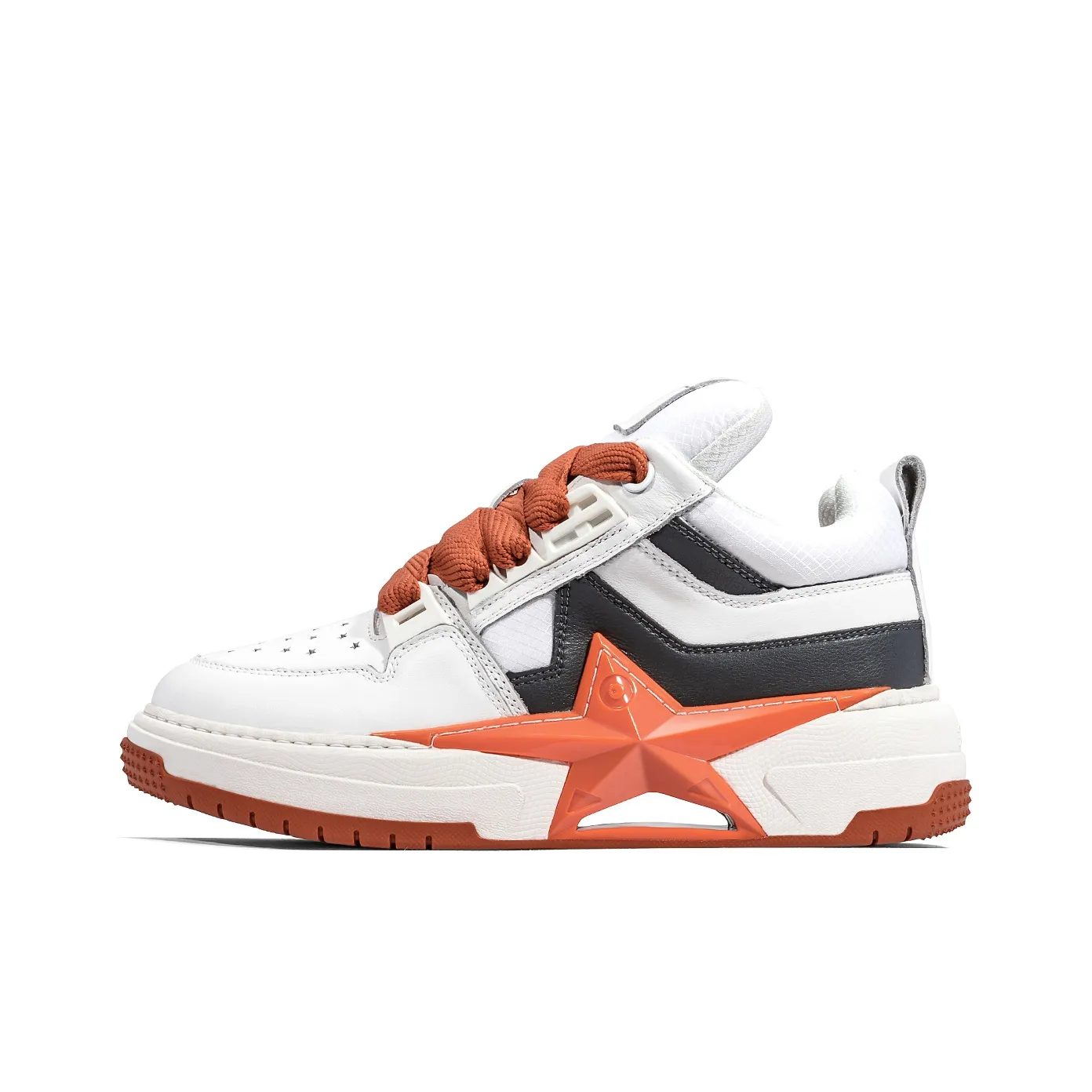 PENTAGONAL HEART Stepping Star Dream Series Поддержка Высота Увеличение Низкие Кроссовки для Скейтбординга Унисекс Оранжевый Красный