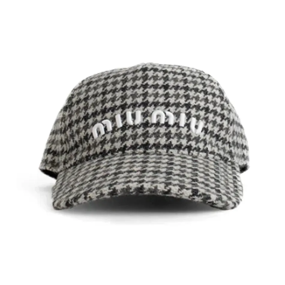 MIU MIU Nylon Baseball Caps Women's Gray