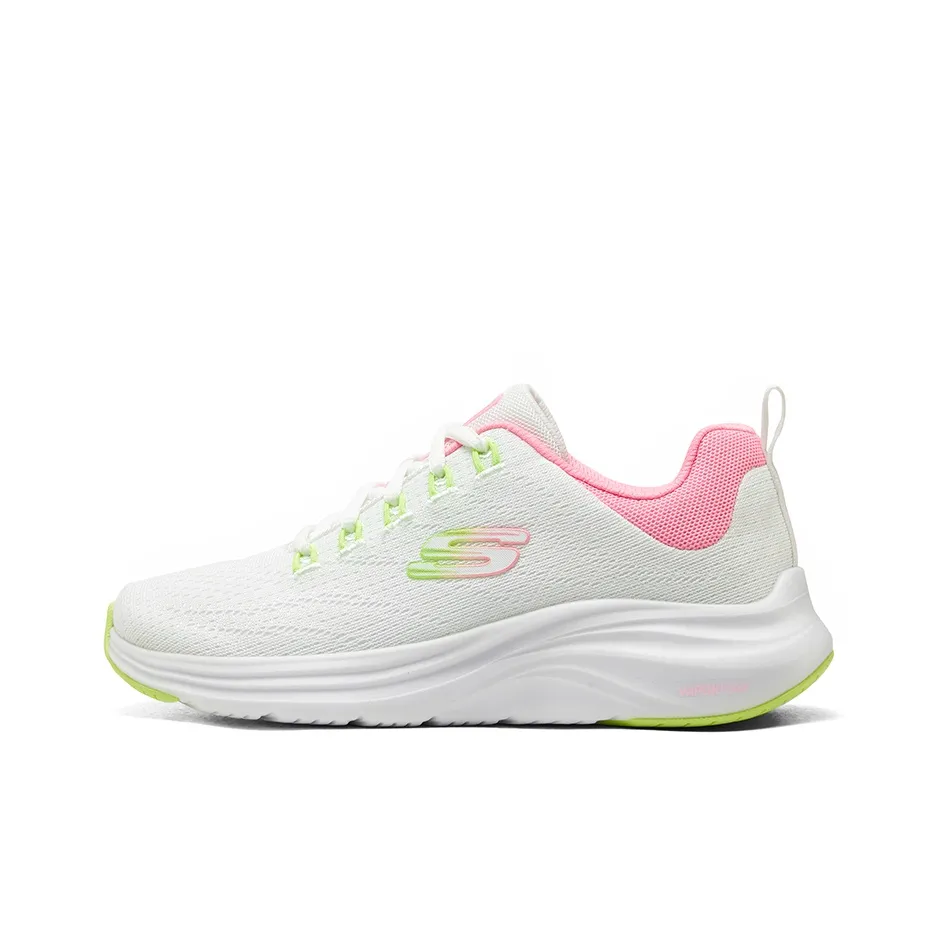 Skechers Vapor Foam Abrasion Resistant Rebound Low Top Casual Shoes Women
s White Pink Yellow