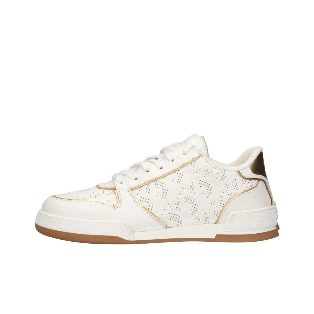 DIOR One White Sneakers Low Top Stylish Skateboarding Shoes Women's White Gold