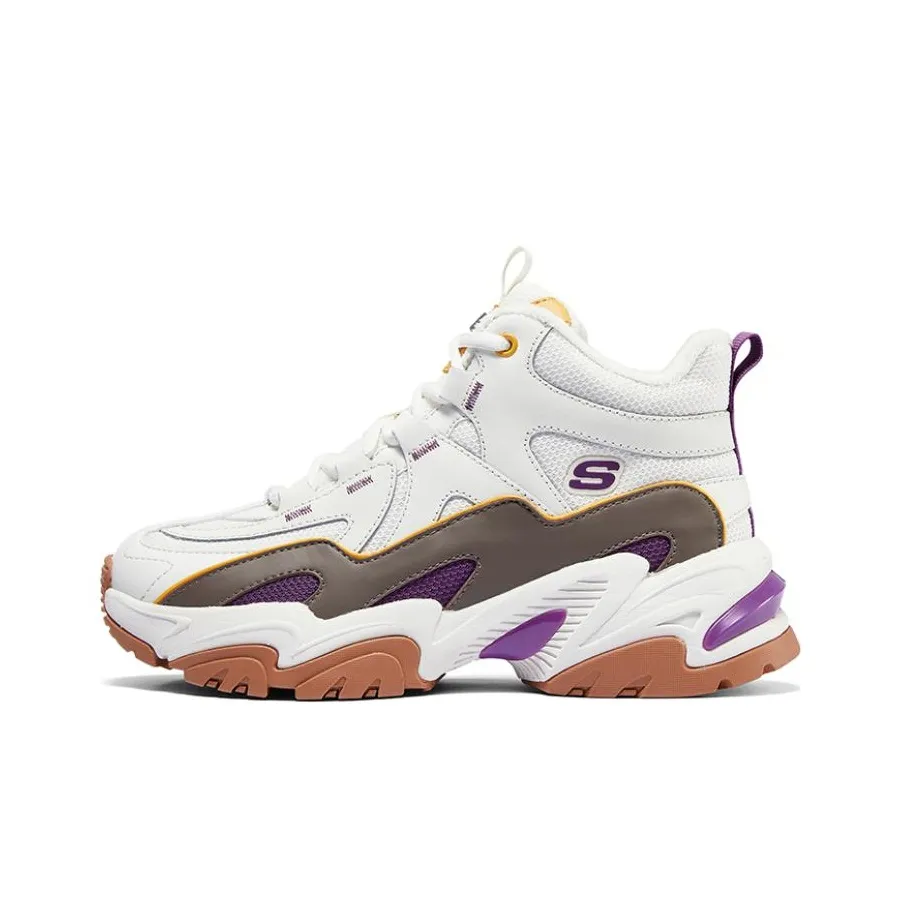 Skechers Stamina Амортизация Износостойкие Высокие Беговые Кроссовки Женские Белые Многоцветные