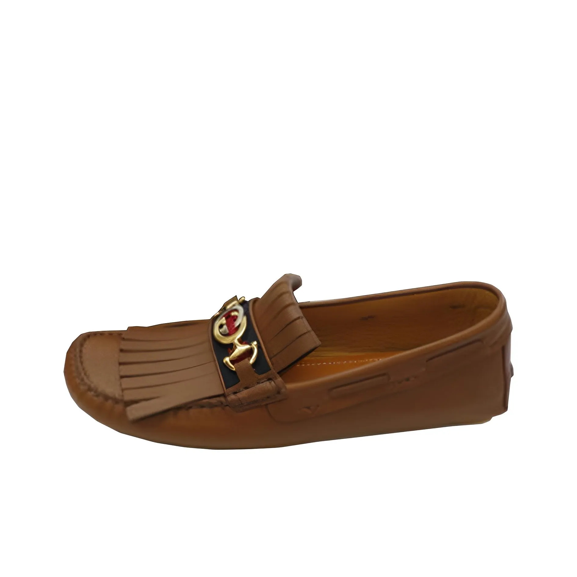 GUCCI Leather Interlock G Loafers 'Brown'