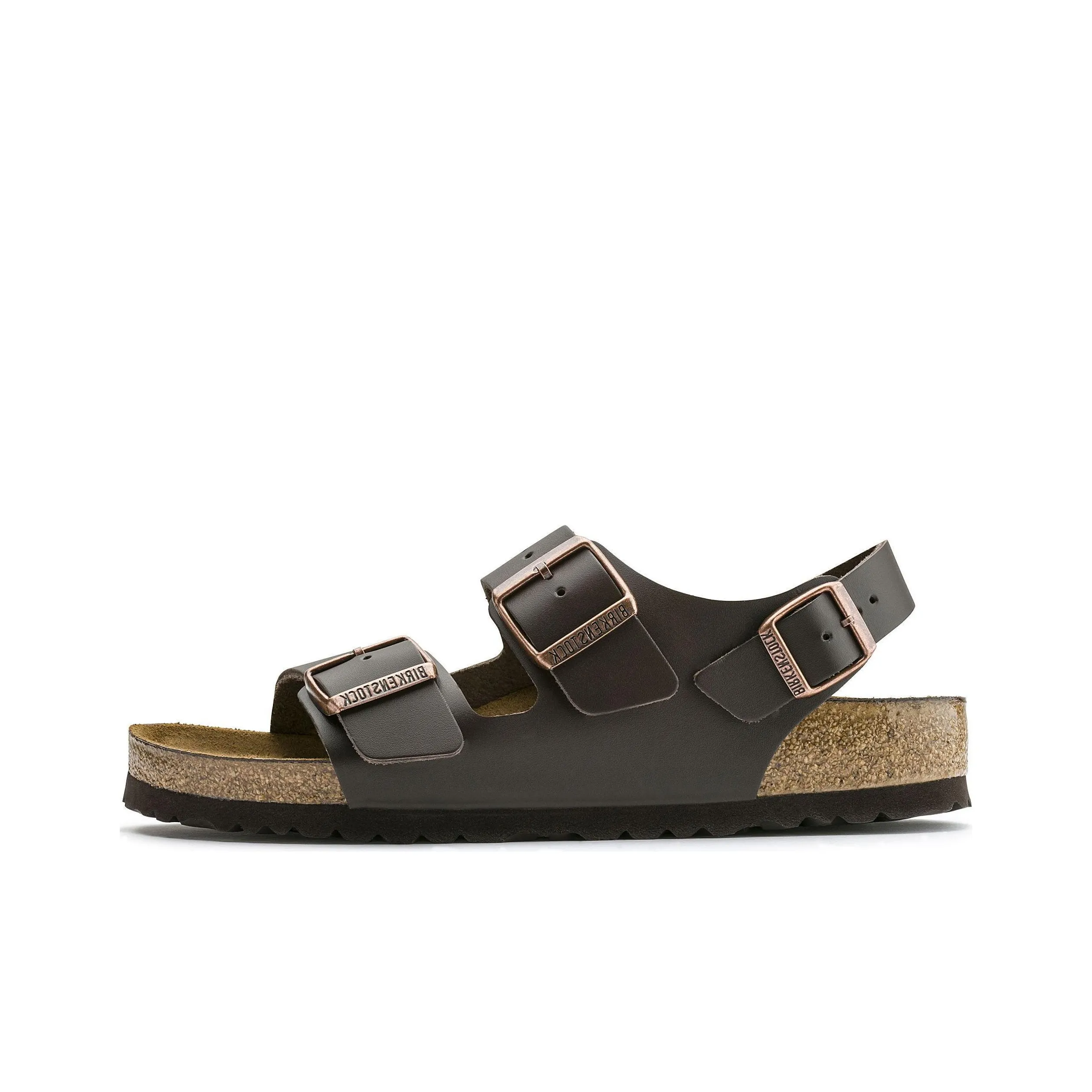 Birkenstock Milano Natural Leather Narrow Fit 'Dark Brown'