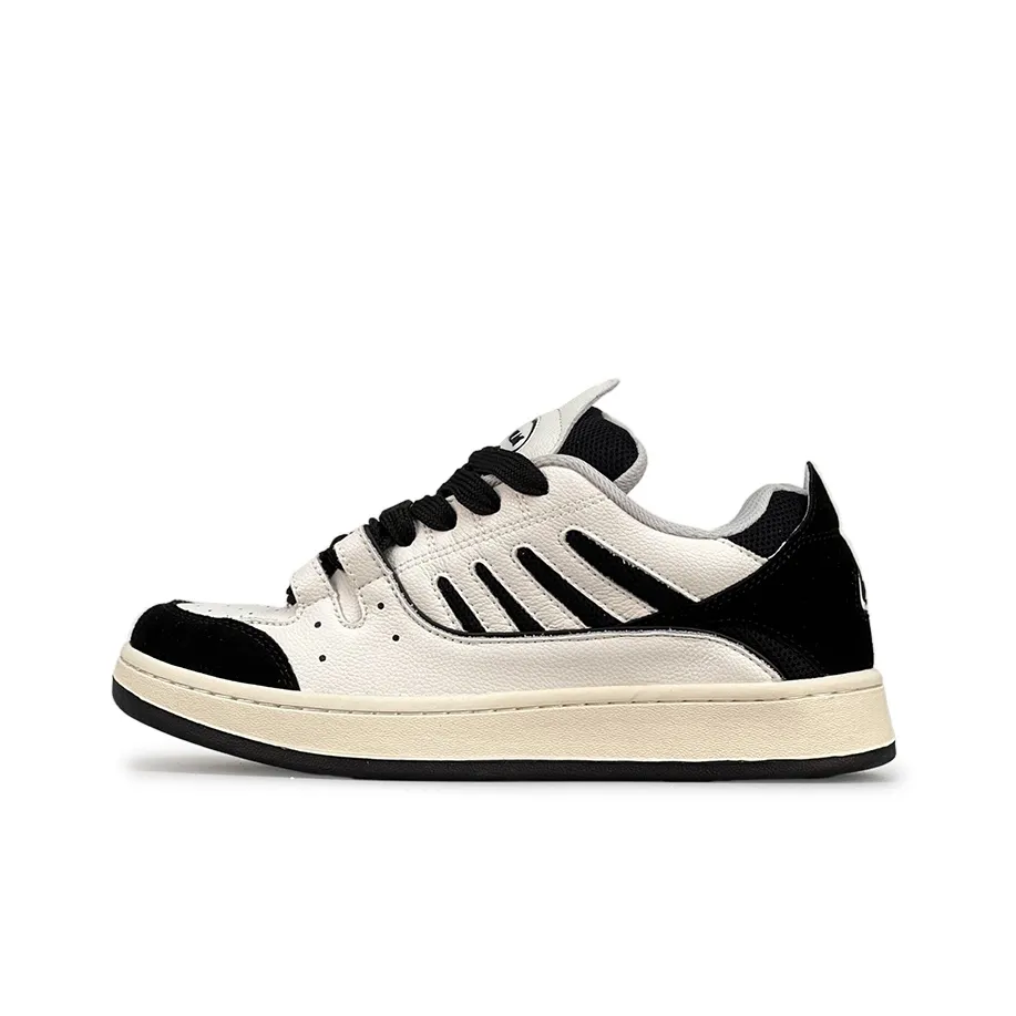 LuzaoT SUPER DRAG Пухлые туфли Низкий топ Кроссовки для скейтбординга Унисекс Бежевый Черный