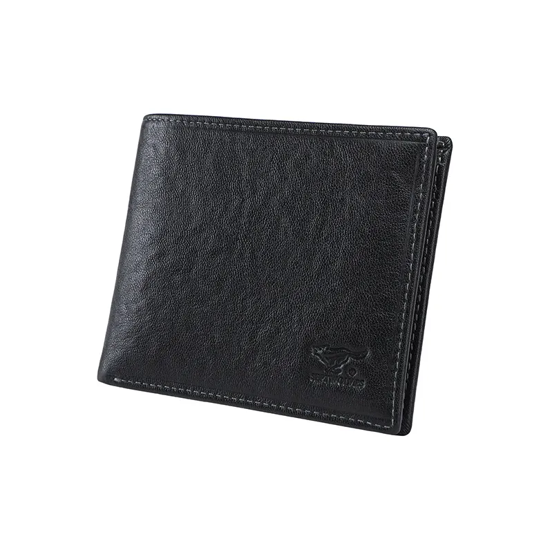SEPTWOLVES Top Grain Cow Leather Wallet Regular Men
s Black
