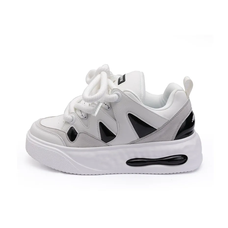 ABCIU Противоскользящие и износостойкие кеды для скейтбординга с увеличенной высотой унисекс белые и черные