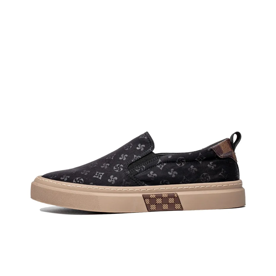 YEDANI Abrasion Resistant Breathable Slip Resistant Low Top Canvas Shoes Men's Black