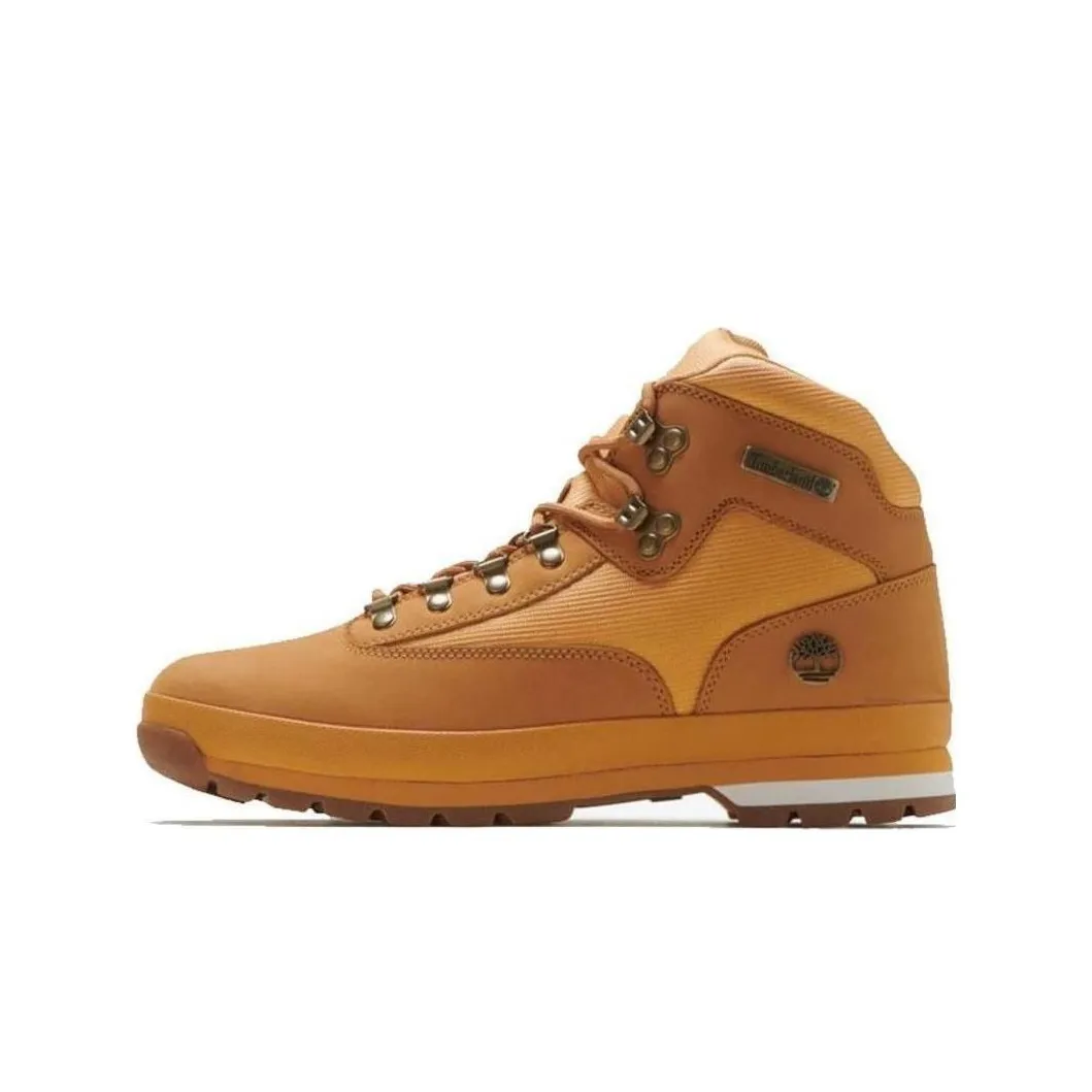 Timberland Euro Hiker Устойчивый к истиранию Водонепроницаемый Легкий MID Топ На открытом воздухе Функциональный Мужской Коричневый