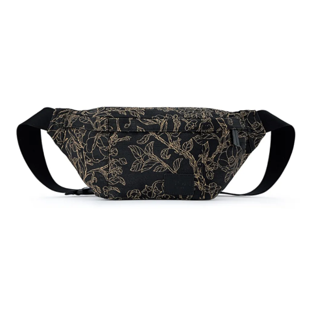 FION Ткань Студенческий Рюкзак Sling Сумка Унисекс Черный