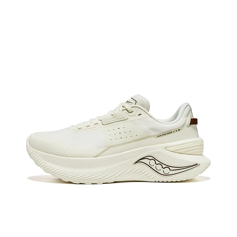 Saucony Дышащий Верх Поддержка Амортизация Низкий Верх Беговые кроссовки Унисекс Бежевый