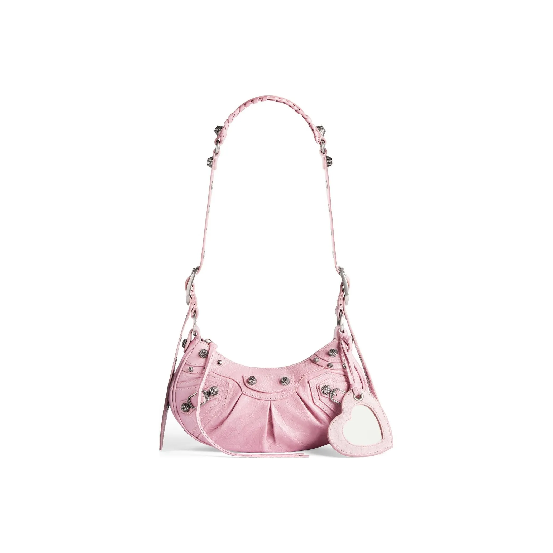 Balenciaga Le Cagole Sheepskin Portable Crossbody Bag, Shoulder Bag Mini Women's Pink