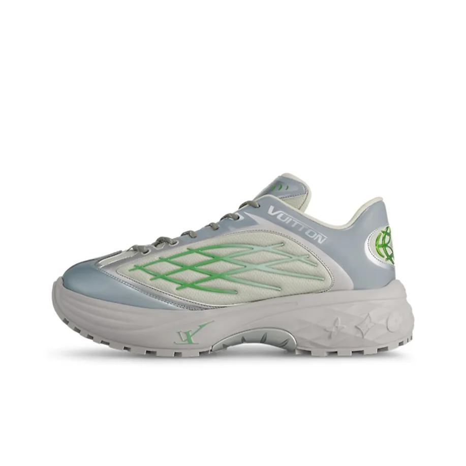 LOUIS VUITTON Lv Discovery Lace Up Sneakers 'grey Green'