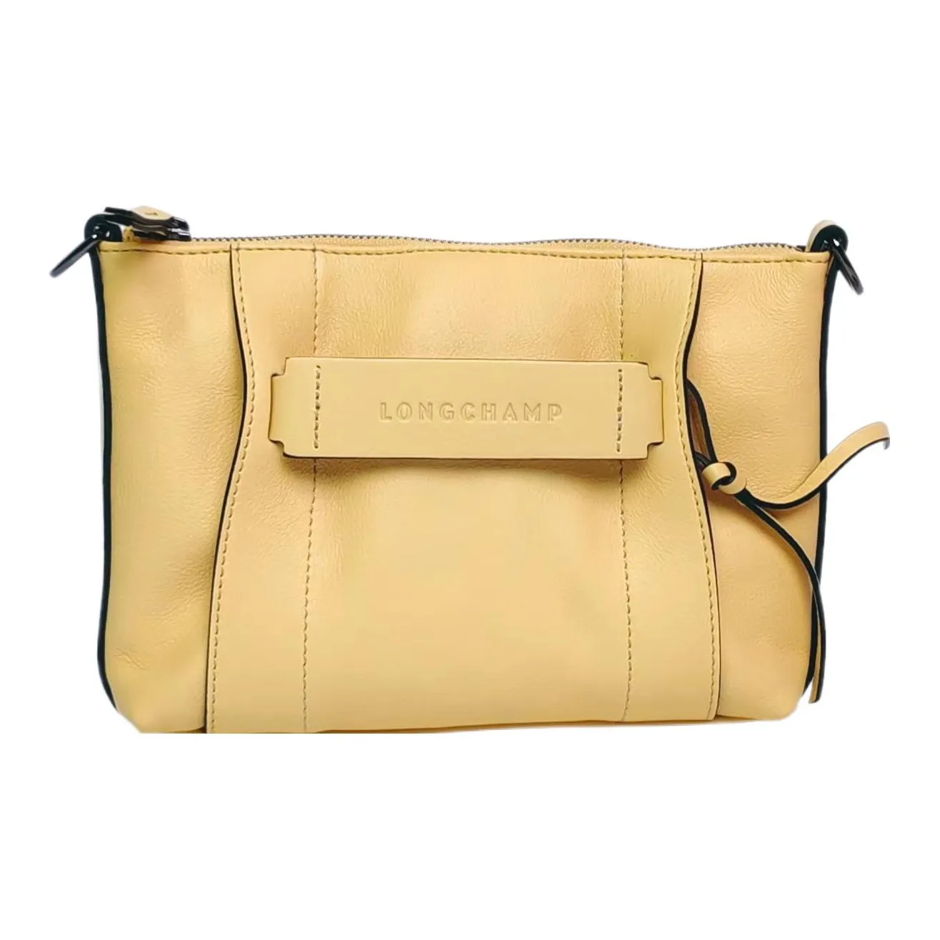 LONGCHAMP 3D Телячья кожа Тоут Сумка Сумка для покупок Сумка Сумка через плечо Сумка через плечо Маленькая Женская Желтая