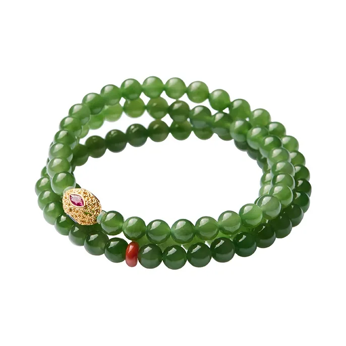 Linguanying Hetian Jade Hetian Jade Bracelets Women's Jasper
