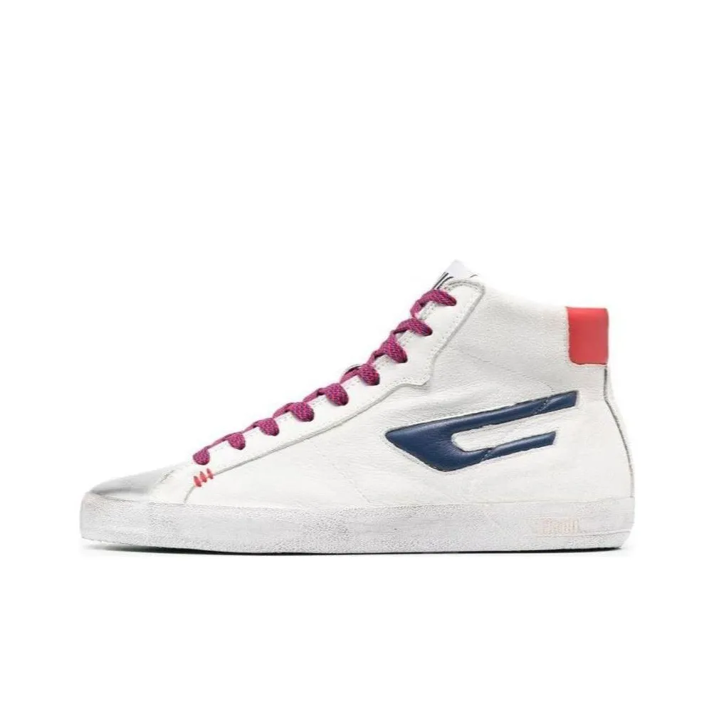 DIESEL High Top Skateboard Shoes Men's White