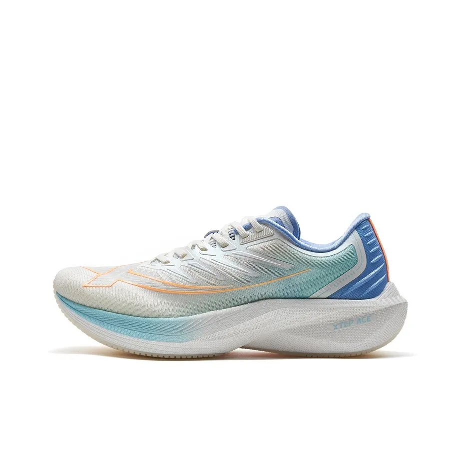 XTEP Integrated Molding Generation 1 Anti Slip Wear Resistant Low Top Casual Running Shoes Men's Sail White/Moon Blue