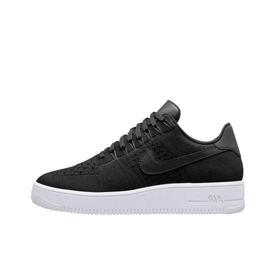 Nike Air Force 1 Abrasion Resistant Breathable Low Top Skateboard Shoes Men's Black