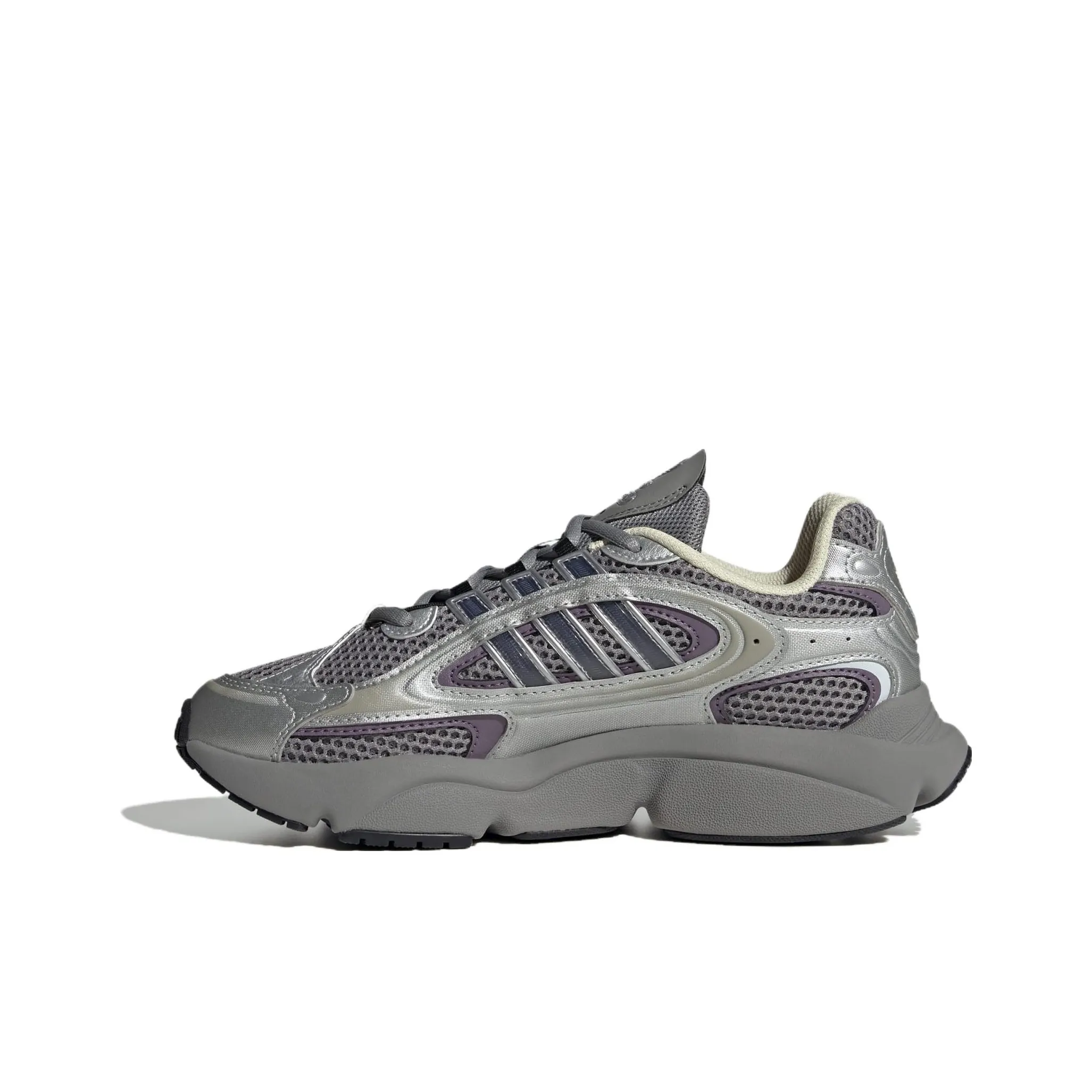 Adidas Originals Ozmillen Износостойкий и Легкий Низкий Топ Повседневная Обувь Женская Серый Серебряный