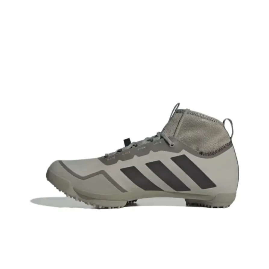 Adidas The Gravel Anti Slip Wear Resistant High Top Cycling Shoes Unisex Gray Green