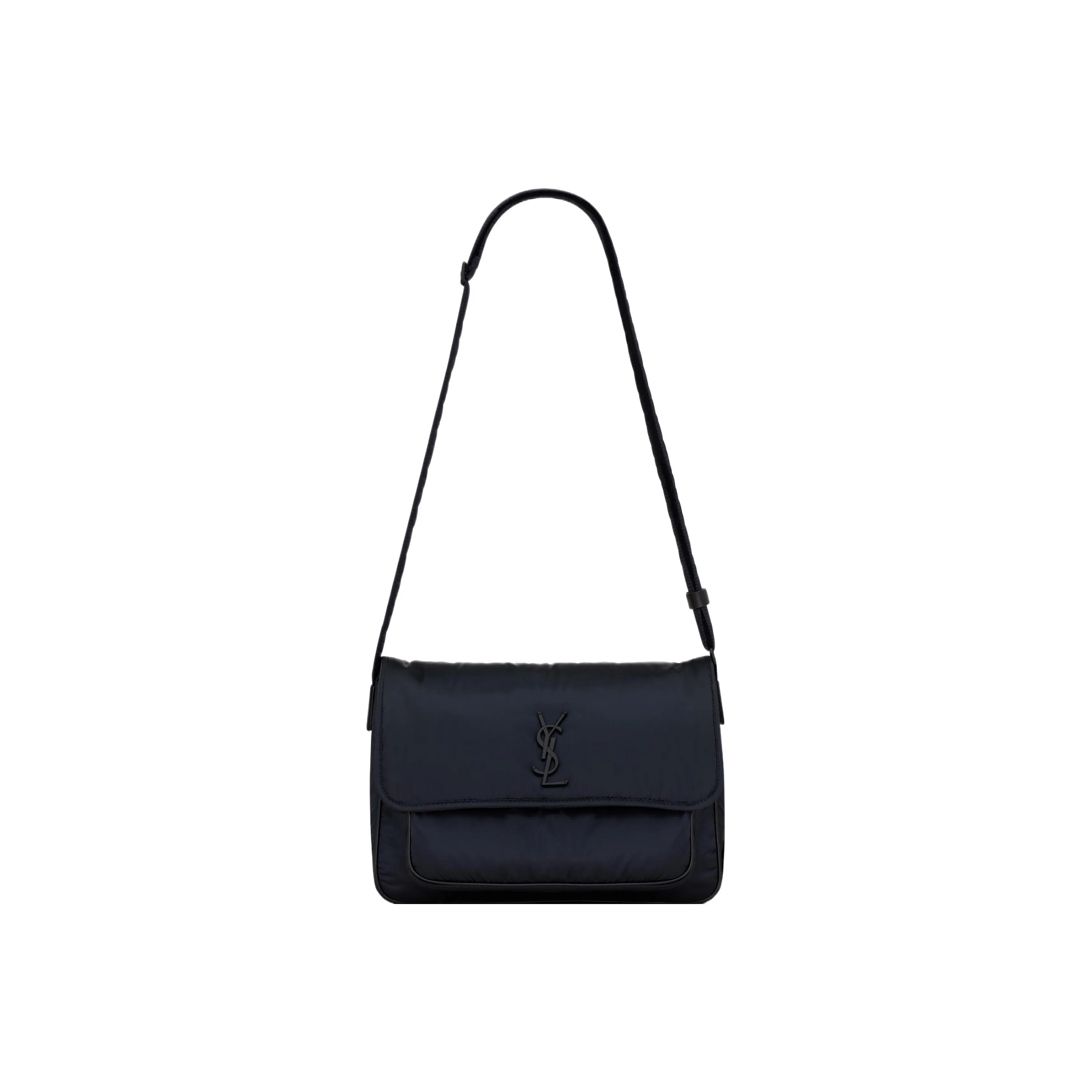 SAINT LAURENT Niki Polyamide Messenger Bag, Crossbody Bag, Shoulder Bag Men's Dark Blue