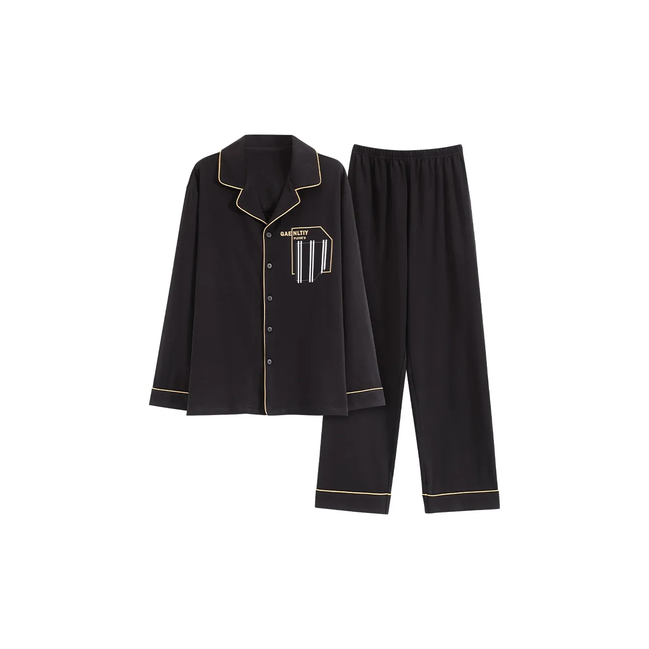 Cotton Gene Home Suit Men's Black