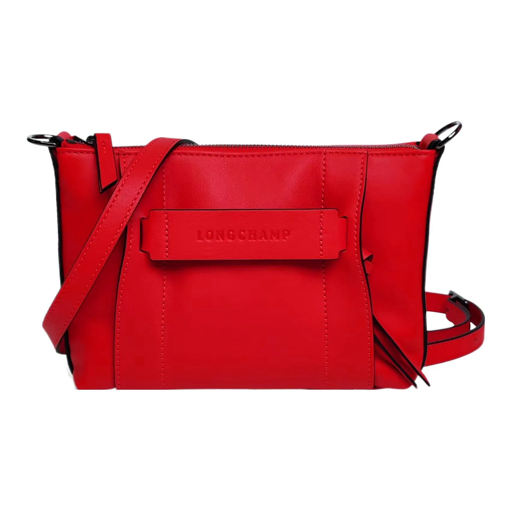 LONGCHAMP 3D Телячья кожа Тоут Сумка Сумка для покупок Сумка через плечо Маленькая Женская Красная