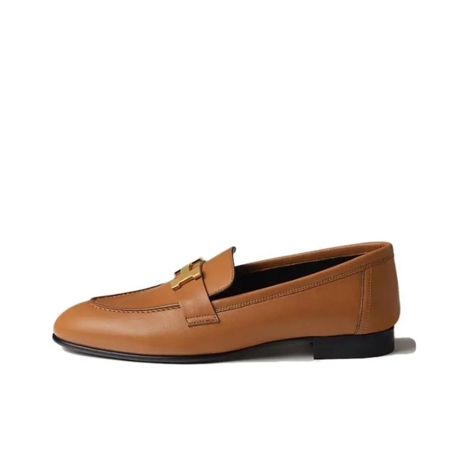 HERMES Paris Loafers Women's Brown