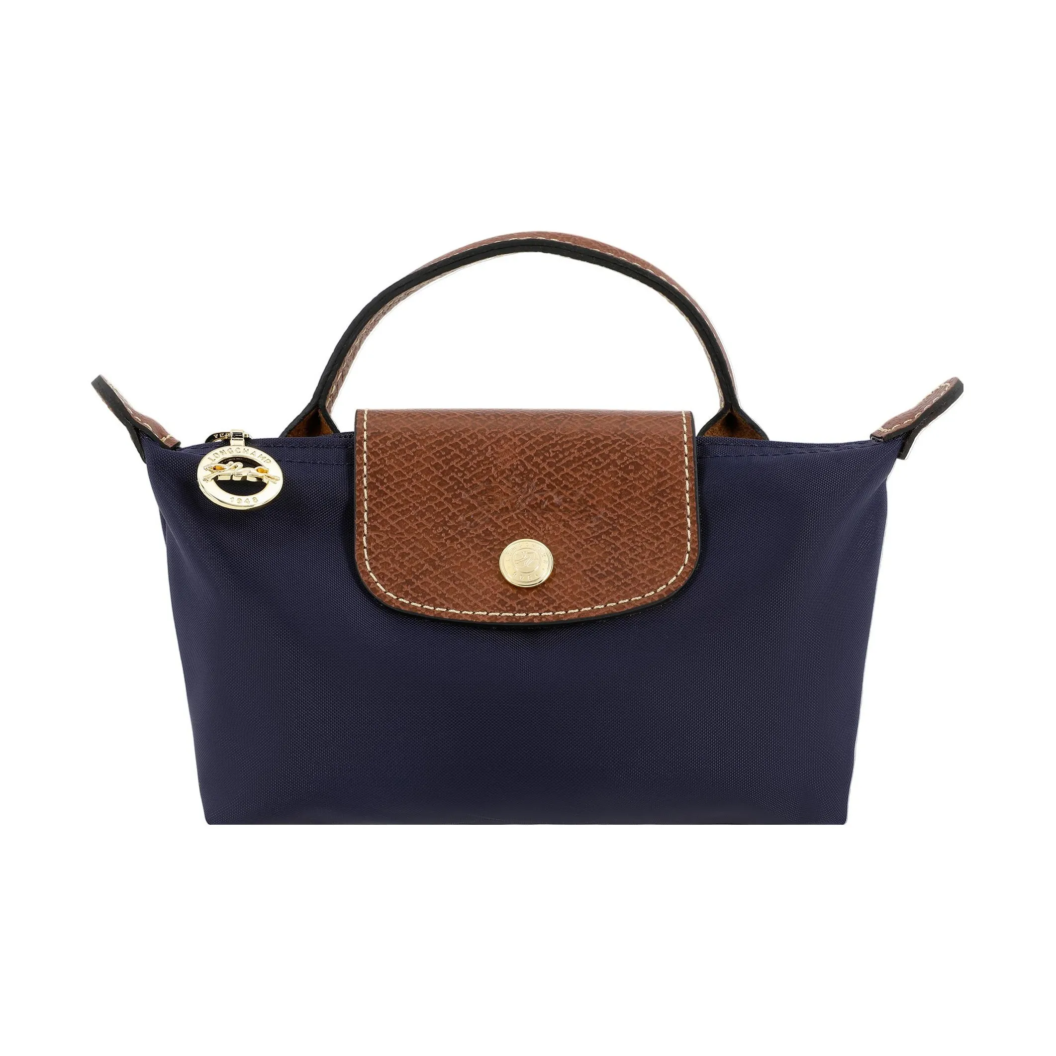 LONGCHAMP Le Pliage Canvas Bag, Makeup Bag, Dumpling Bag, Clutch, Handbag Mini Women's Marine Blue