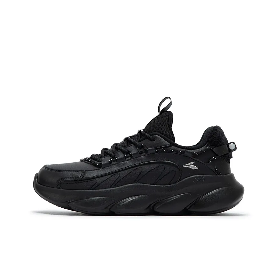 361° Spirit Fox Anti Slip And Wear Resistant Warm Low Top Running Shoes Women's Obsidian Black
