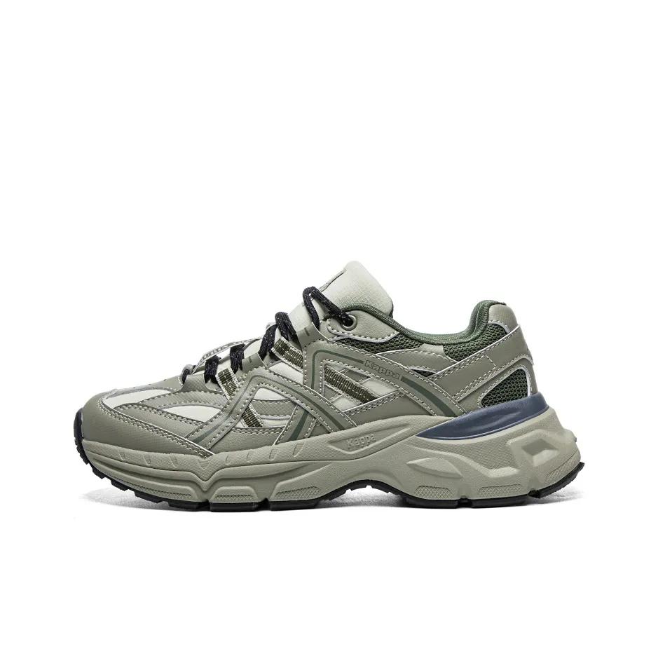 Kappa Anti Slip Wear Resistant Breathable Lightweight Low Top Chunky Sneakers Unisex Elm Green Pistachio Yellow