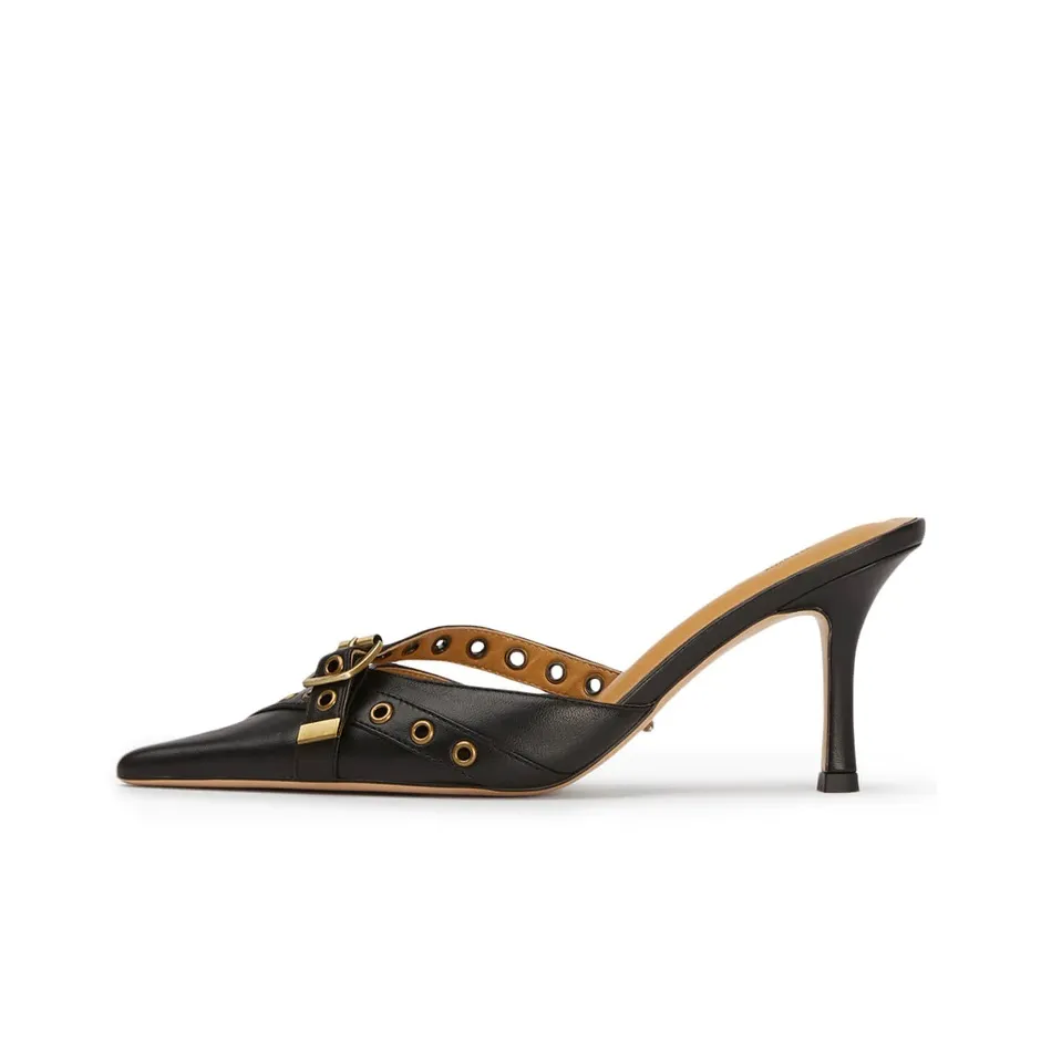 Tony Bianco Wrap toe Slippers 8cm Women's Black