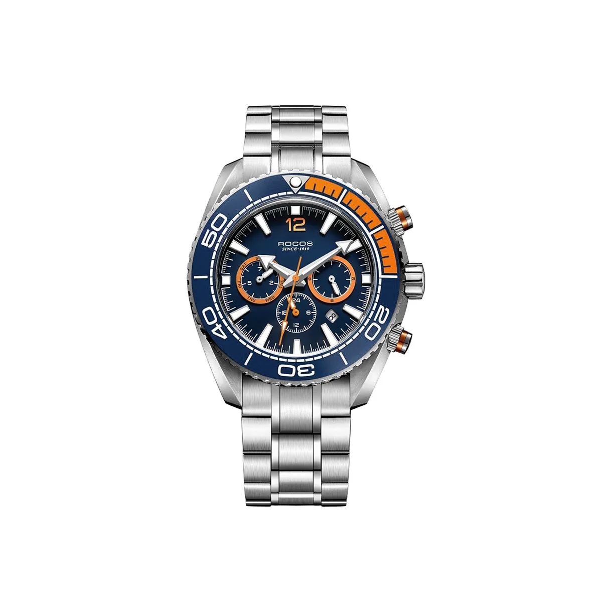 ROCOS Автоматический механический механизм Мужские часы 42mm*42mm*13mm Синий