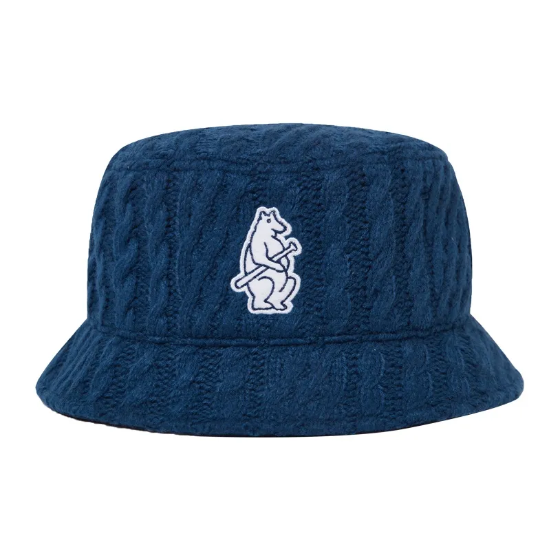 New Era Cotton Bucket Hats Unisex Navy Blue