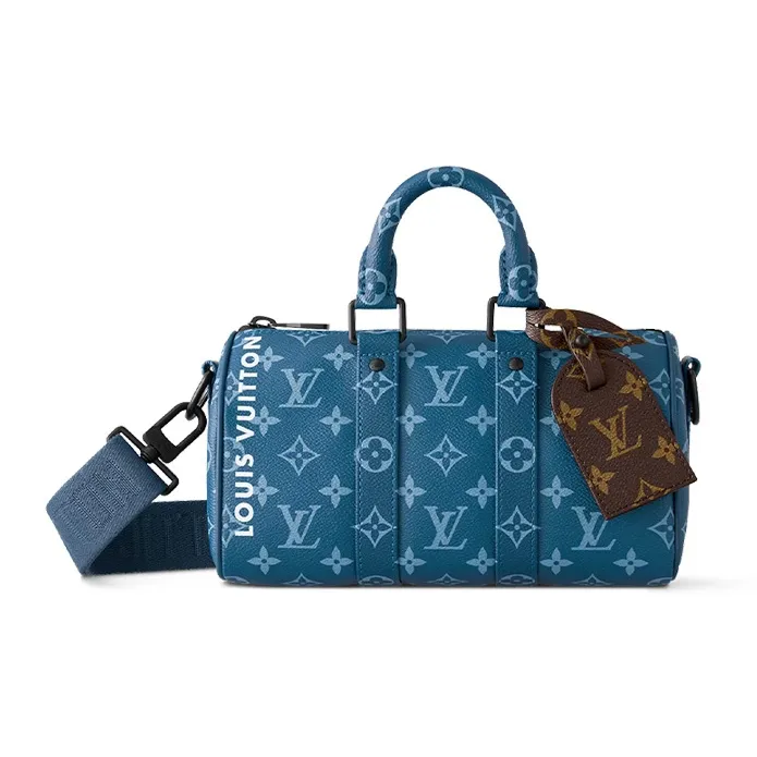 LOUIS VUITTON Canvas One Shoulder Crossbody Handbag, Travel Bag Mini Men's Atlantic Blue