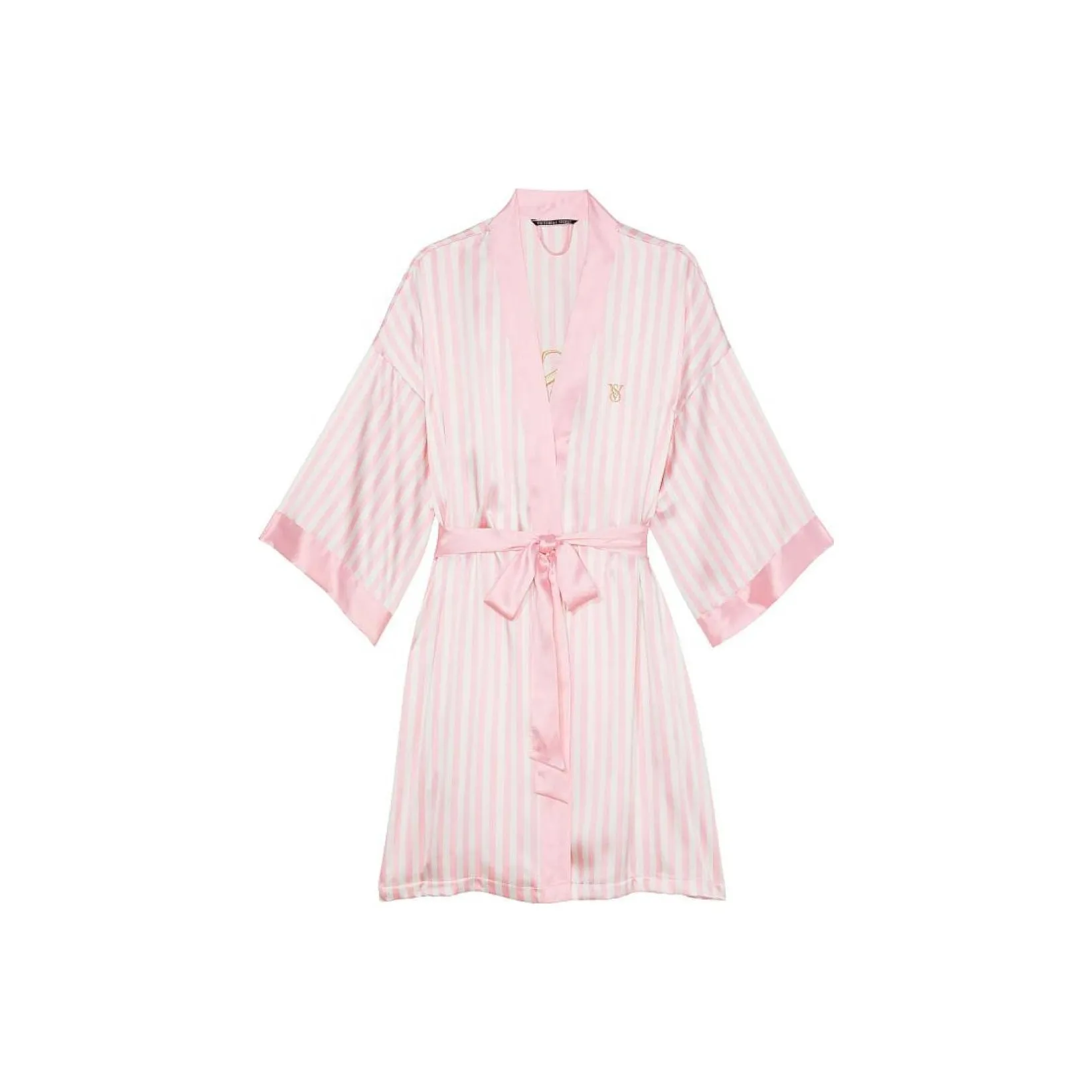 Victoria's Secret The Tour '23 ICONIC Розовая Страйп Батник Сон Батник Женская Розовая Банных Халат